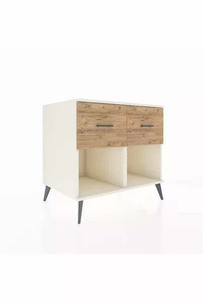 Kronos Dresser 2 Drawer Moonstone-Moonstone/Pine