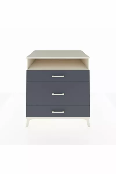 Скрин Kronos с едно рафтче и 3 чекмеджета, Аята-Антрацит