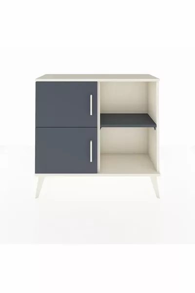 Комод Arges с 2 полками и 2 дверцами, цвет Лунный камень-Антрацит