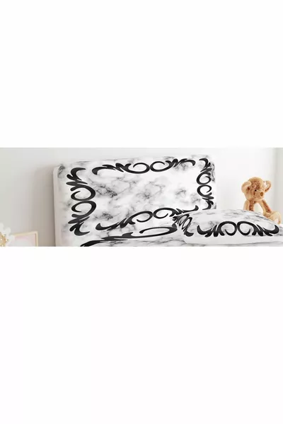 Bed Base Headboard Cover Decorative Marble Pattern