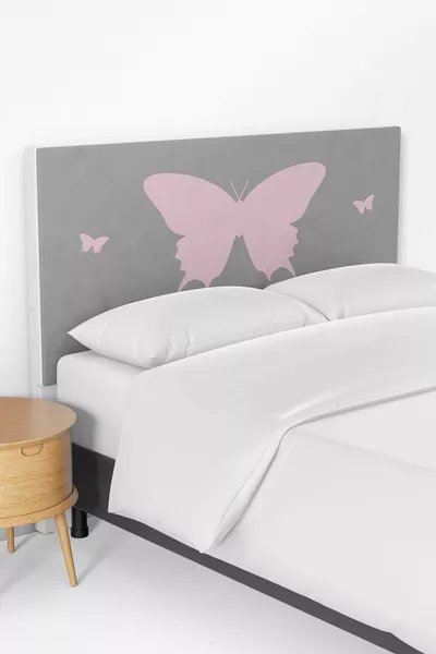 Patterned Children's Room Bed Base Headboard Cover