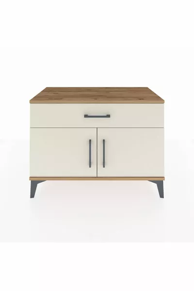 Hyperion Dresser Single Shelf Single Drawer 2 Doors Pine-Sandstone