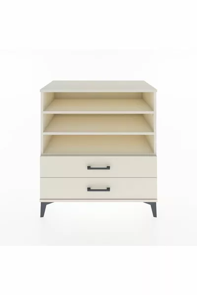 Hyperion Dresser 3 Shelves 2 Drawers Moonstone-Moonstone
