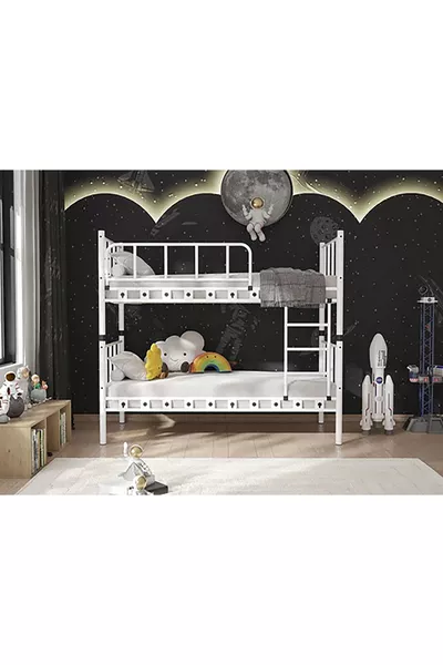 DZGN HOME ZAMBAK JONGENS KAMER METAALSTAPELBED EN BED - x CM