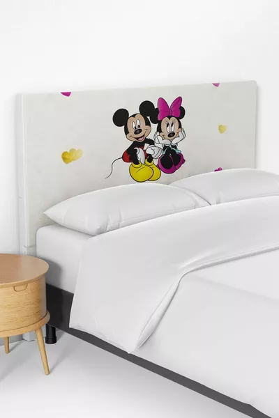 Mickey Mouse Desenli Yatak Baza Başlık Kılıfı 