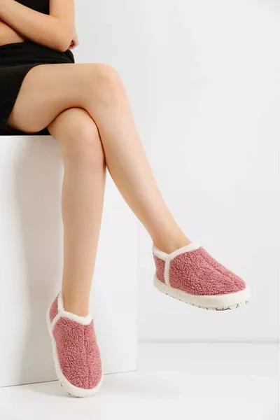 Kadın Hafif Pofuduk Panduf Ses Yapmaz Kalın Taban Ev Ayakkabısı