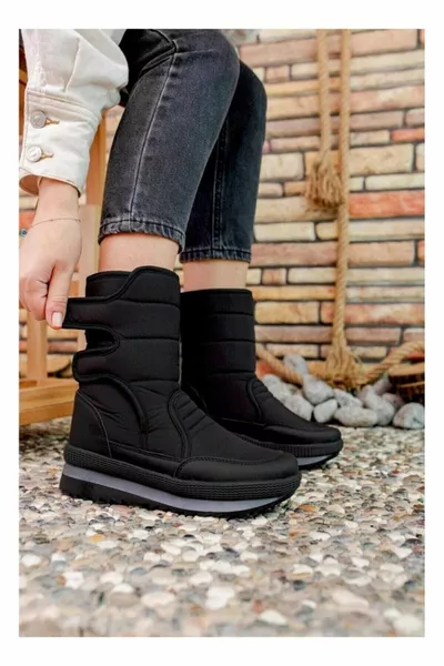 حذاء ثلجي شتوي من قماش الباراشوت مع بطانة صوف لموسم الشتاء الجديد