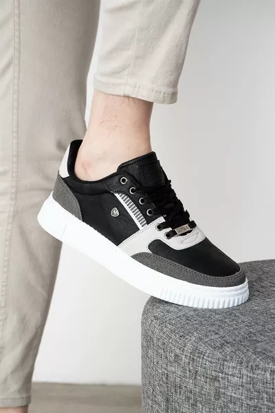 Scarpe da ginnastica da uomo  Nero Ghiaccio con suola bianca