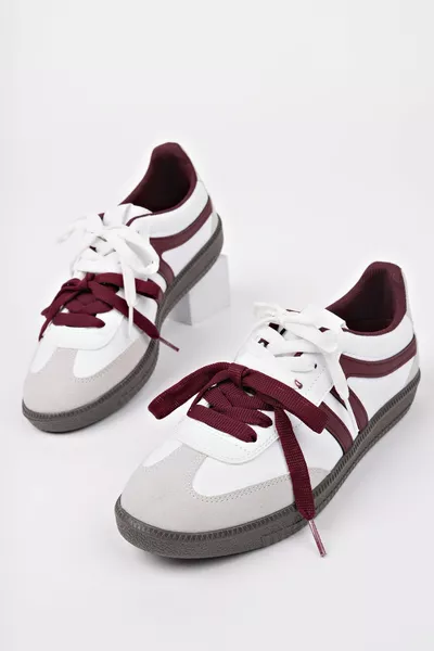 Retro Çift Bağcıklı Günlük Kadın Sneaker Spor Ayakkabı