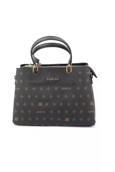 حقيبة كتف نسائية كلاسيكية  سوداء مطبوعة