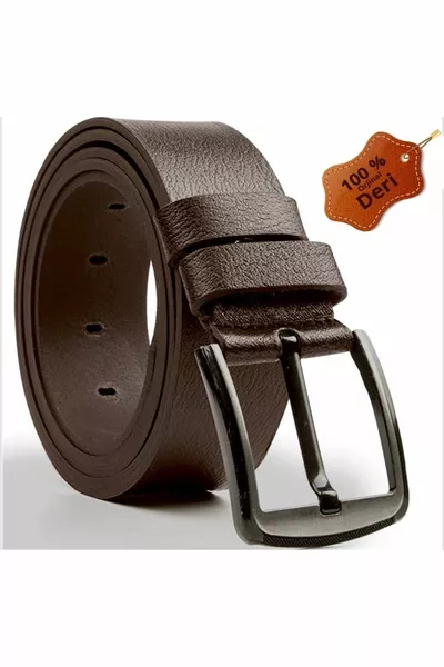 2 Men's % Genuine Leather Jeans Belts Black / Brown