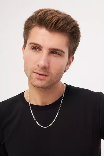 3mm Gourmet Silver Men's Chain Necklace