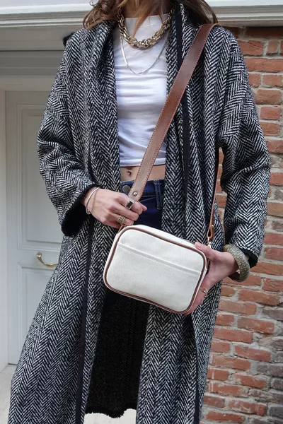 Women's Soft Cream Canvas Bag 