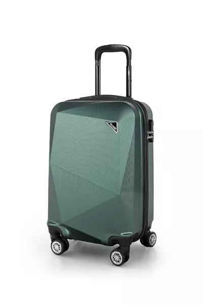 Elmas Model Haki Renk Kabin Boy Valiz Bavul