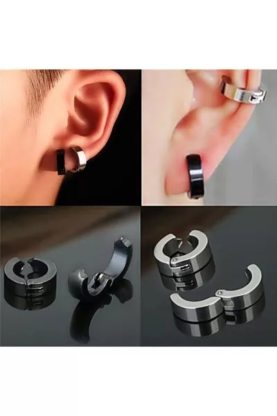 Orecchini Magnetici a Clip in Acciaio Inossidabile per Uomini e Donne, Senza Fori