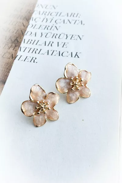 Flower Model Steel Earrings