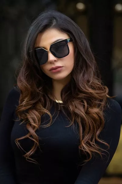 2-Piece Women's Black and Brown Sunglasses Set