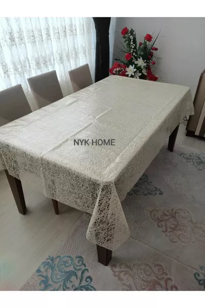 Woven Pattern Luxury PVC Wipeable Tablecloth in All Colors and Sizes