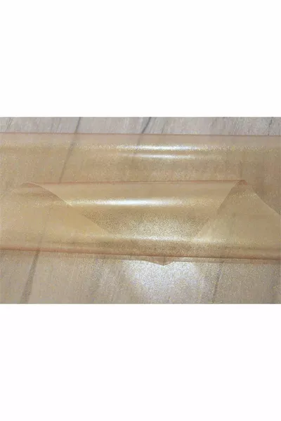 Прозрачная ПВХ скатерть с блестками, моющаяся, 