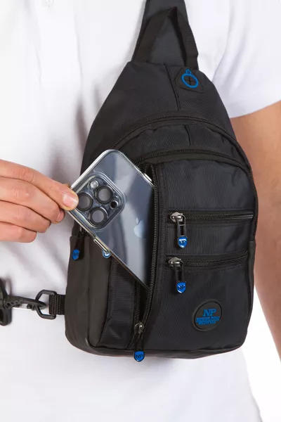 Unisex wasserdichte Kopfhörer, USB-Ausgang, Umhängetasche, Bauchtasche, Schulter- und Brusttasche, tägliche Bodybag