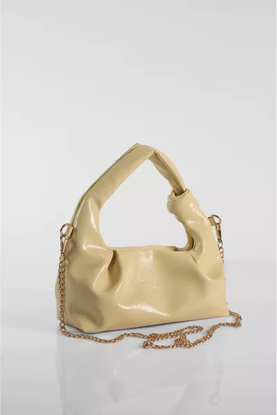 Women's Yellow Mini Chain Hand and Shoulder Bag