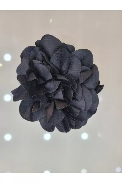 مشبك شعر نسائي كبير الحجم XXL مزين بالورد من القماش