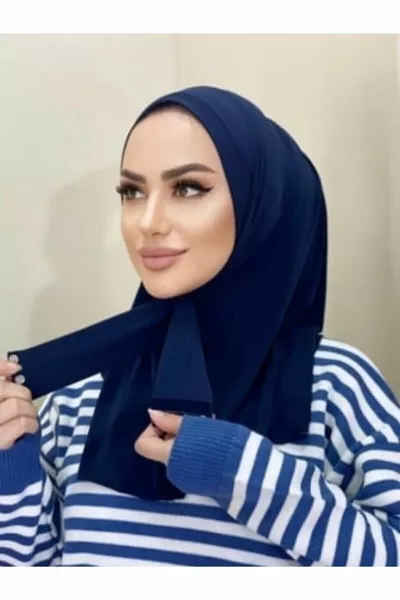 Женский хиджаб из трикотажа с кнопками, готовая шапочка, модель шарфа и шали