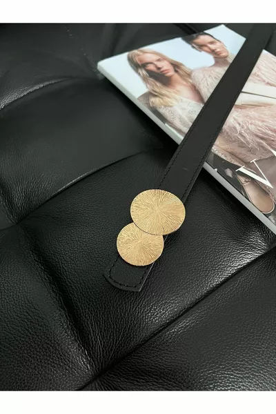 حزام نسائي بمشبك ذهبي دائري، حزام للبنطال، حزام للسترة، حزام للفستان، حزام للقميص