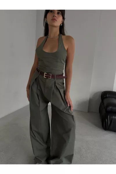 Ceinture Bordeaux avec Boucle Rectangulaire Unie Or pour Femme