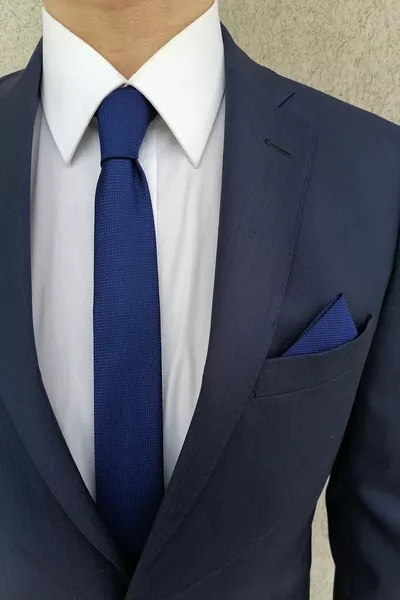 Night Blue Tie and Pocket Square Set