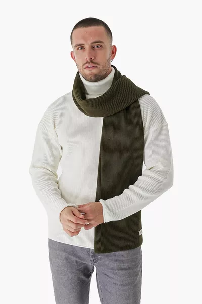 Men's Thessaloniki Knit Scarf Khaki 