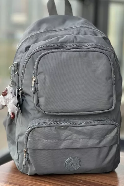 Zaino Unisex Grigio Zaino Scolastico Zaino per Laptop e Viaggio Impermeabile Zaino Sportivo cm