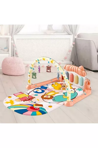 سجادة لعب على شكل بالونات مع جرس وصوت بيانو وإضاءة - مركز الجمباز