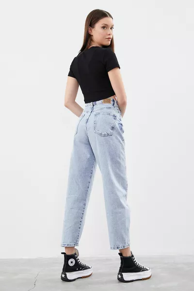 المرأة الثلج الدنيم اللون الجزرة صالح عارضة تناسب عالية الخصر الدينيم