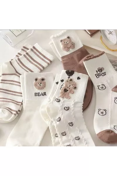 جوارب نسائية بتصميم دب 5’