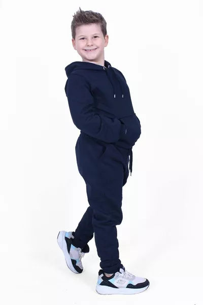 طقم بسطين رياضي للأطفال الأولاد بجيب على شكل كنغر ثلاثي