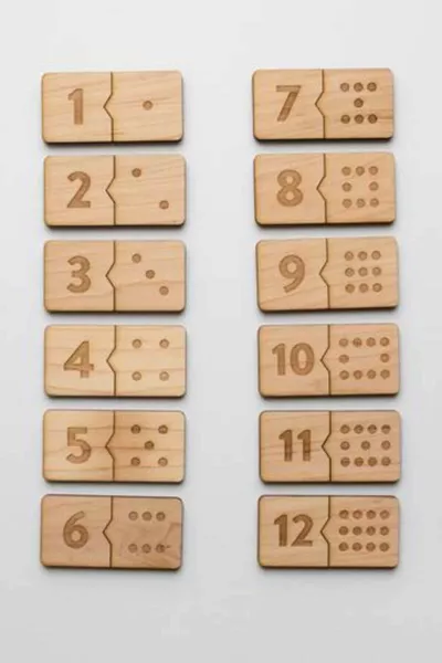 Jeu de correspondance de nombres style Domino