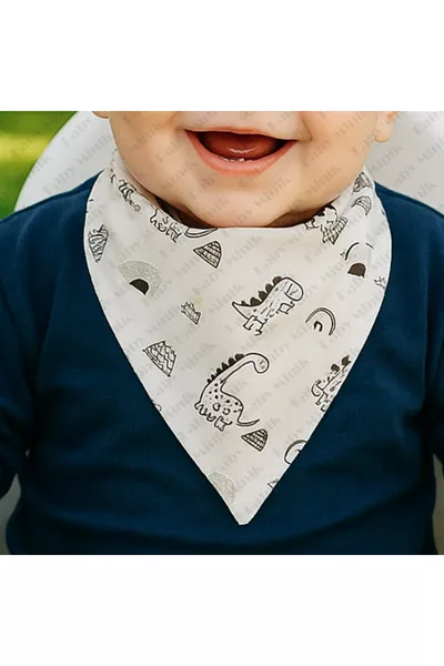  Pezzi Bavaglini Triangolari in Jersey per Saliva e Pappa