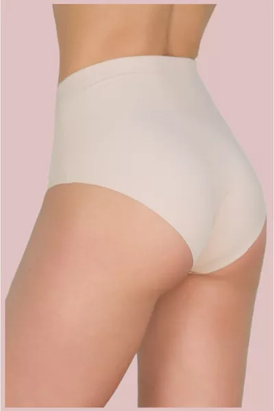 Polfa Non-Slip Silicone Strip Laser-Cut Seamless High-Waist Panty Corset Nude Color