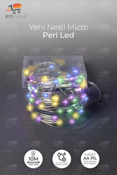 Светодиодная гирлянда с батарейками  метров, RGB, декоративное освещение