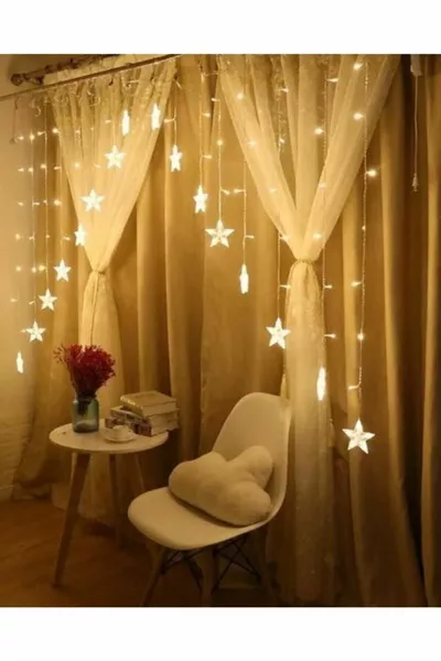  Yıldız Perde Led Çarpraz - Pl-v-g