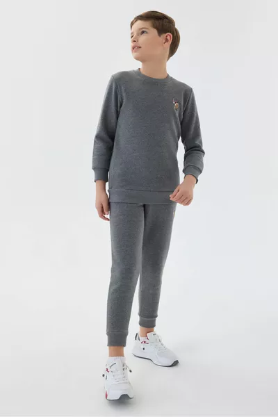 Licensed Classic Gray Boys' Crew Neck Tracksuit