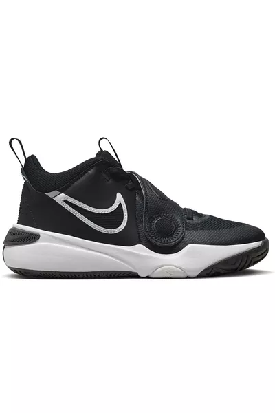 حذاء كرة السلة Team Hustle D   رياضي للجنسين أسود-أبيض