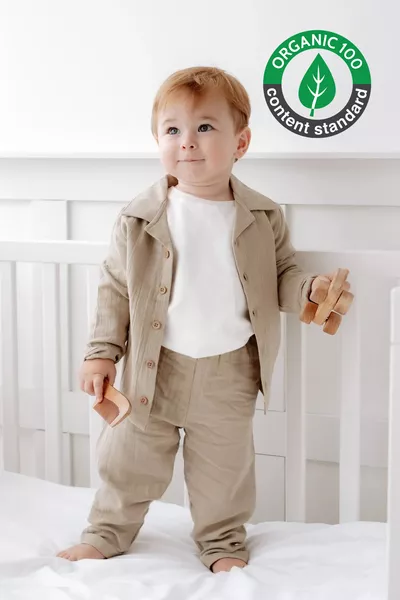 % Cotton Muslin Bohemian Shirt Set for Ages 1-5