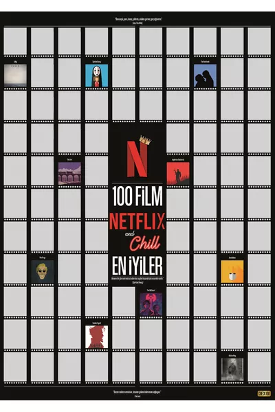 Netflix and Chill  Най-добри филми Плакат за сребърна скреч, Изтриваем плакат на Netflix