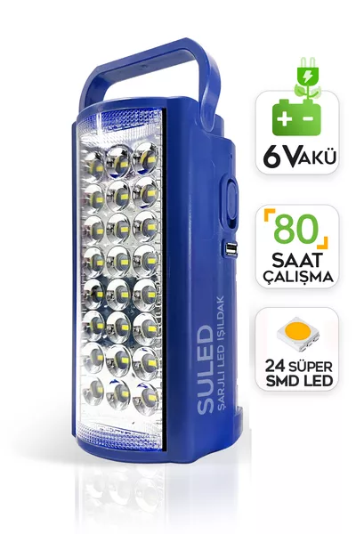 Кемпинговый фонарь USB, аккумулятор 6 В,  часов работы - освещение на 3 дня,  светодиода SMD, лампа на  В для зарядки