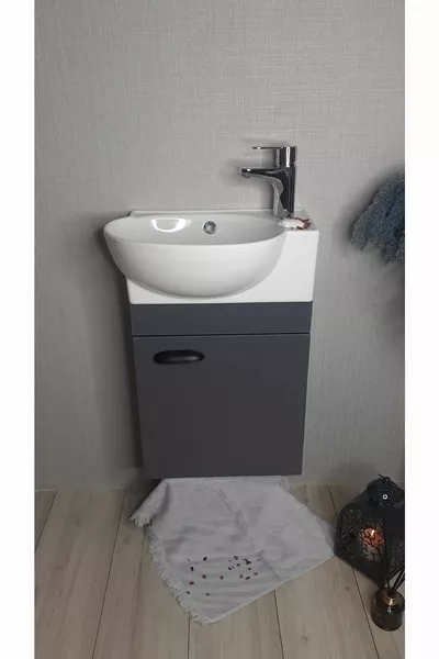 Turquoise Bathroom and Toilet Mini Corner Sink * cm (including bathroom cabinet)