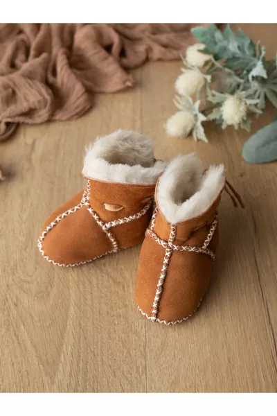 حذاء طفل جلد عضوي من ساري الموسم الجديد