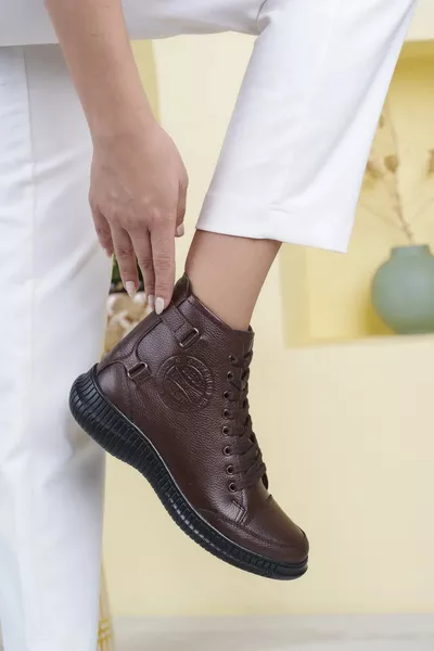 Stivaletti Donna Casual in Vera Pelle Bootie 