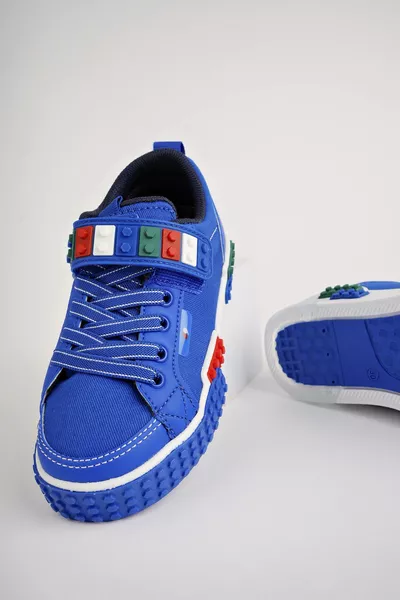 Sonic Gegarandeerde Lego Veters en Klittenband Orthopedische Kinder Sneakers Sportschoenen